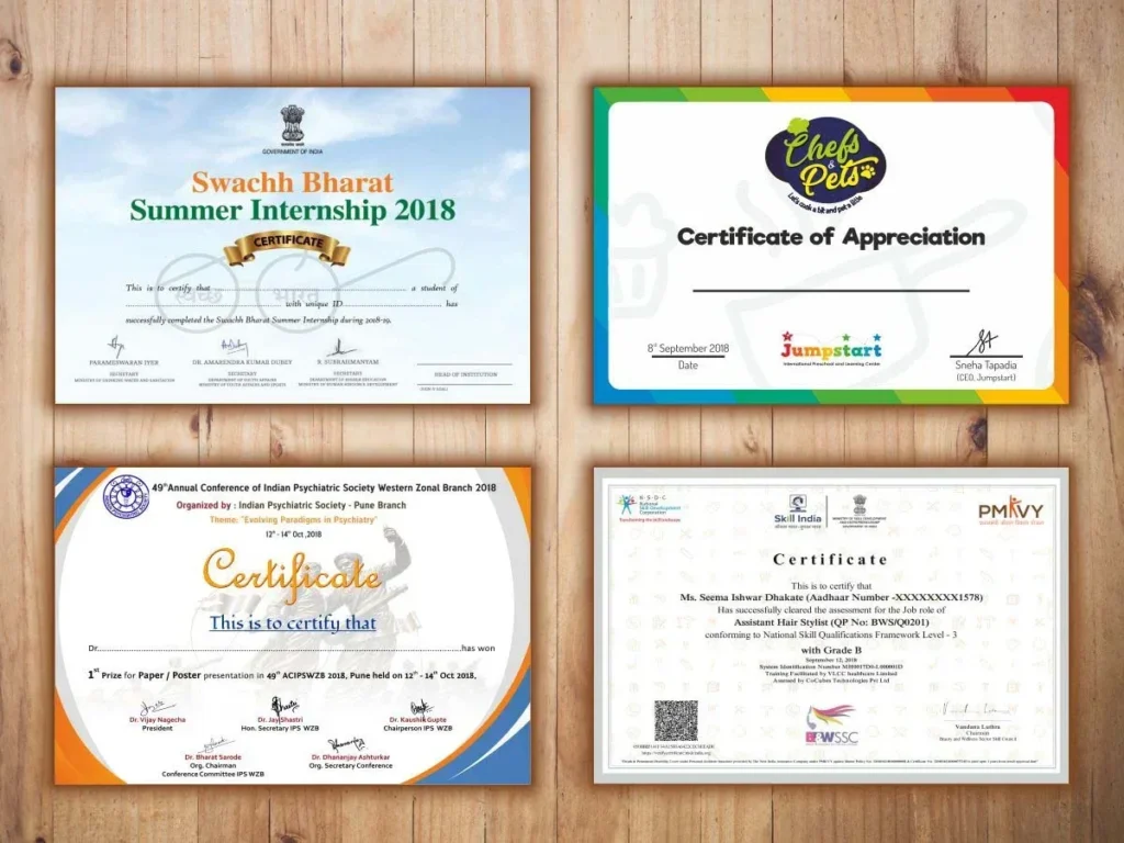 Certificate Printing Gillingham